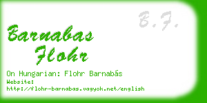 barnabas flohr business card