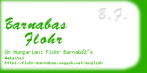 barnabas flohr business card